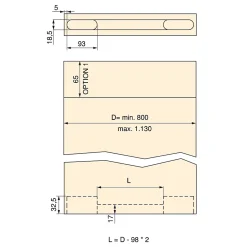 Emuca Kit de quincaillerie pour porte coulissante en bois Wall à fermeture souple, Acier et Aluminium et Plastique