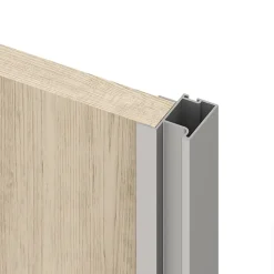 Emuca Kit de quincaillerie pour armoire à 2 portes coulissantes avec fermeture souple Placard 74, Modèle de poignée Sharp,