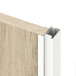 Emuca Kit de quincaillerie pour armoire à 2 portes coulissantes avec fermeture souple Placard 74, Modèle de poignée Sharp,
