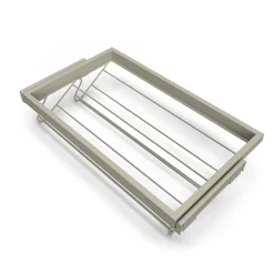 Emuca Kit de rangement de chaussures en métal et cadre avec coulisses à fermeture souple pour armoire, réglable, module 800mm,