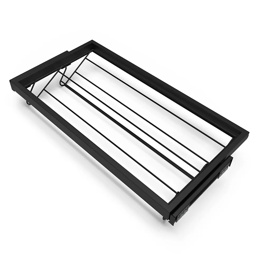 Emuca Kit de rangement de chaussures en métal avec cadre avec coulisses à fermeture souple pour armoire, réglable, module 900mm,