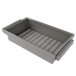 Emuca Kit panier métallique et rack ajustable Quartz pour armoires, glissières extension totale et à fermeture douce, Module 90cm,