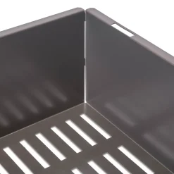 Emuca Kit panier métallique et rack ajustable Quartz pour armoires, glissières extension totale et à fermeture douce, Module 80cm,
