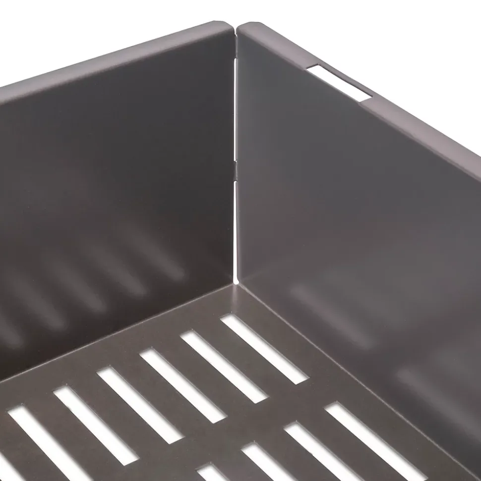 Emuca Kit panier métallique et rack ajustable Quartz pour armoires, glissières extension totale et à fermeture douce, Module 80cm,