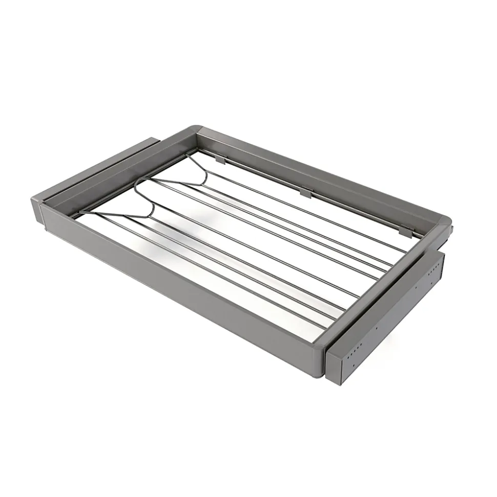 Emuca Kit tiroir à chaussures et rack ajustable Quartz pour armoires, glissières extension totale et à fermeture douce, Module