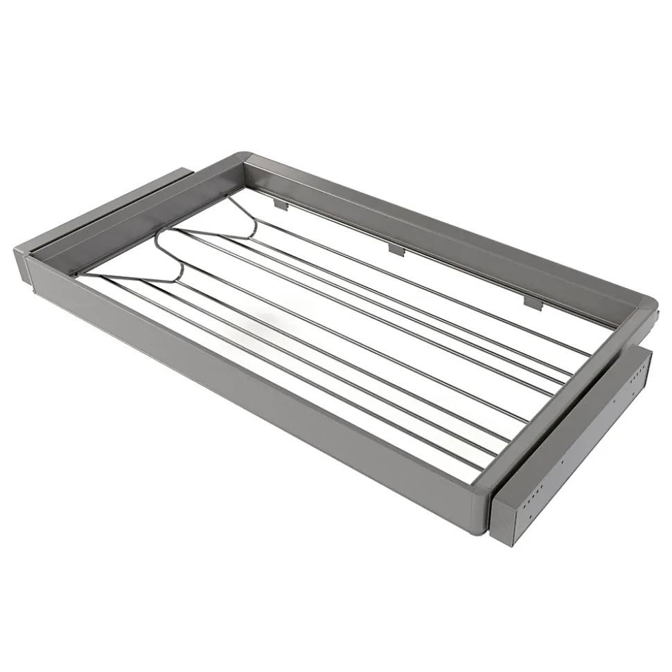 Emuca Kit tiroir à chaussures et rack ajustable Quartz pour armoires, glissières extension totale et à fermeture douce, Module