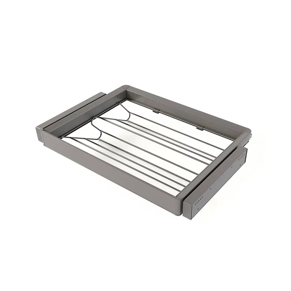 Emuca Kit tiroir à chaussures et rack ajustable Quartz pour armoires, glissières extension totale et à fermeture douce, Module