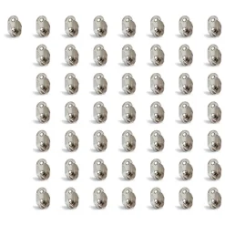 Emuca Lot de 50 supports de tringles de penderie, Zamak, Nickelé