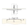 Emuca Lot de consoles pour 5 tablettes en verre pour la structure Zero, verre non inclus, Zamak, Peint en noir texturé