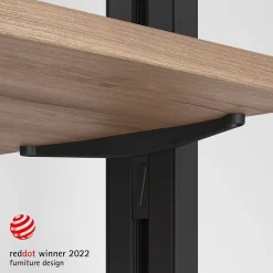 Emuca Lot de consoles pour 5 étagères en bois pour structure Zero, planches non incluses, Zamak, Peint en noir texturé