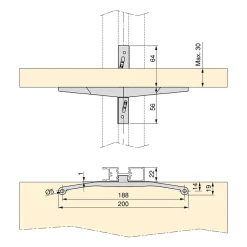 Emuca Lot de consoles pour 5 étagères en bois pour structure Zero, planches non incluses, Zamak, Peint en noir texturé