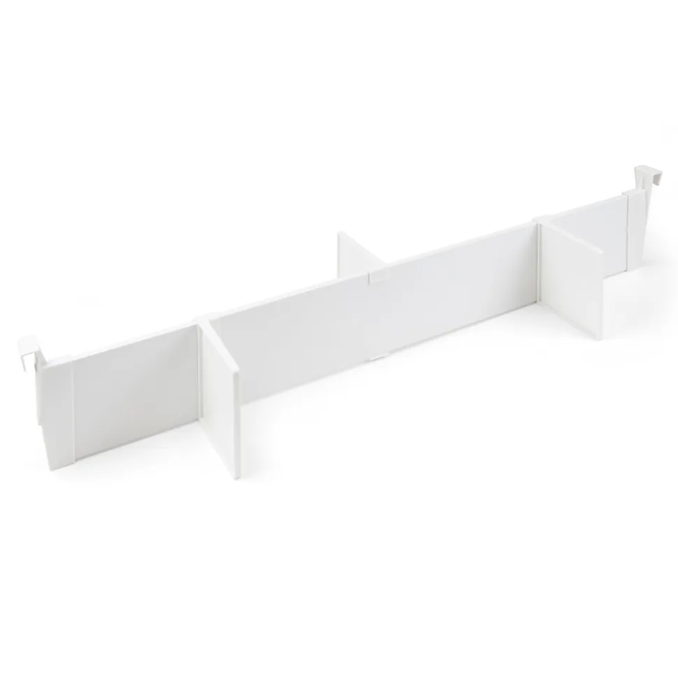 Emuca Lot de séparateurs pour l'intérieur des tiroirs Vertex-Concept, 900, Peint en blanc, Aluminium et Plastique.