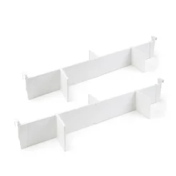 Emuca Lot de séparateurs pour l'intérieur des tiroirs Vertex-Concept, 900, Peint en blanc, Aluminium et Plastique.