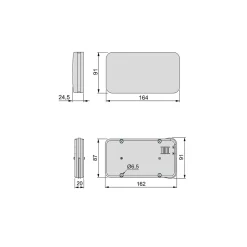 Emuca Mécanisme de porte relevable Miniwinch avec couvercle, 14kg, Acier et Plastique, Gris