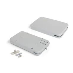 Emuca Mécanisme de porte relevable Miniwinch avec couvercle, 14kg, Acier et Plastique, Gris