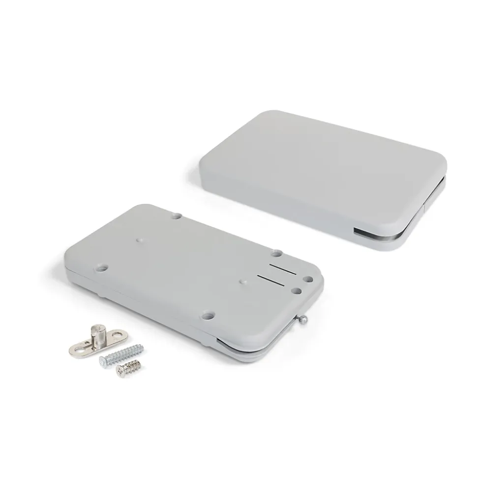 Emuca Mécanisme de porte relevable Miniwinch avec couvercle, 14kg, Acier et Plastique, Gris