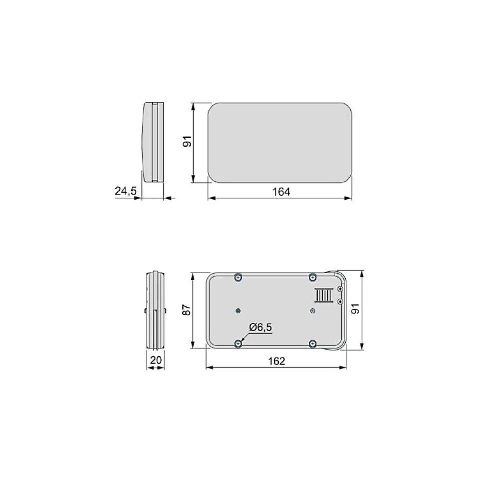 Emuca Mécanisme de porte relevable Miniwinch avec couvercle, 14kg, Acier et Plastique, Gris