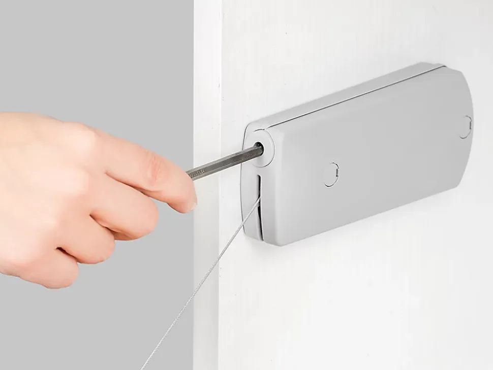 Emuca Mécanisme de porte Relevable Microwinch, 14kg, Acier et Plastique, Gris