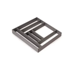 Emuca Organisateur de tiroirs Alumount 600x500, Aluminium, Gris antracite