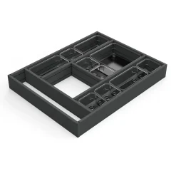 Emuca Organisateur de tiroirs Alumount 450x500, Aluminium, Gris antracite