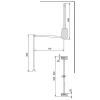 Emuca Penderie rabattable pour armoire Sling, 600 - 830, Titane   , Acier et Plastique.
