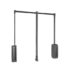 Emuca Penderie rabattable pour armoire Sling, 600 - 830, Titane   , Acier et Plastique.