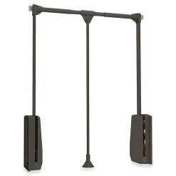Emuca Penderie rabattable pour armoire Hang, 830 - 1150, Peint en moka, Acier et Plastique.