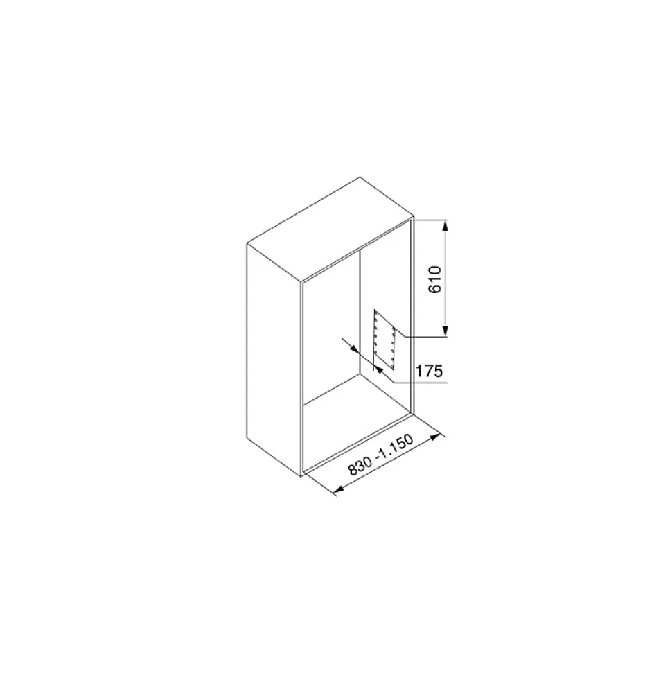 Emuca Penderie rabattable pour armoire Hang, 830 - 1150, Peint en moka, Acier et Plastique.