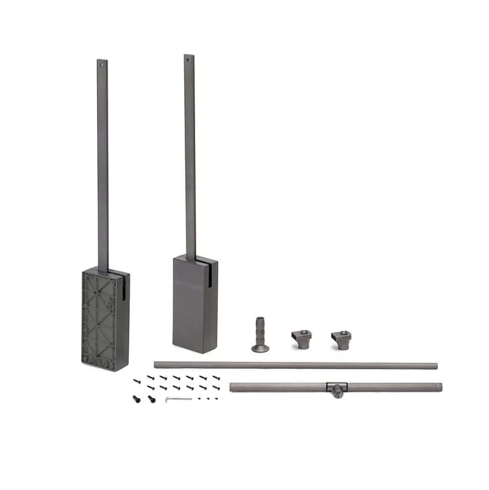 Emuca Penderie rabattable pour armoire Sway, 830 - 1150mm, Acier, Aluminium et Plastique, Peint en titane