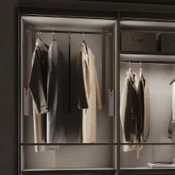 Emuca Penderie rabattable pour armoire Sway, 450 - 600mm, Acier, Aluminium et Plastique, Peint en titane
