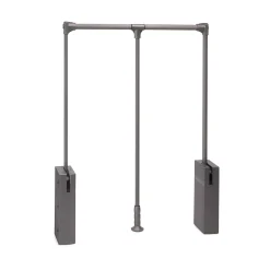 Emuca Penderie rabattable pour armoire Sway, 450 - 600mm, Acier, Aluminium et Plastique, Peint en titane