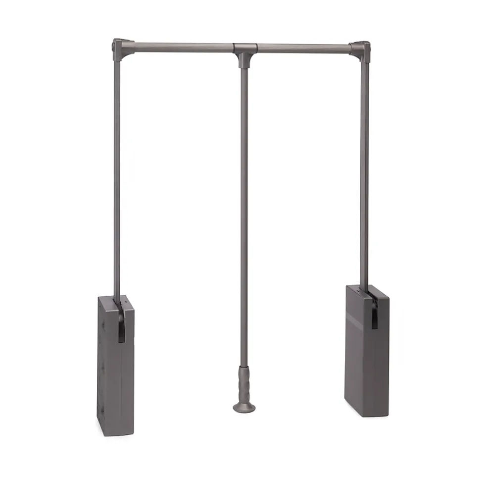 Emuca Penderie rabattable pour armoire Sway, 600 - 830mm, Acier, Aluminium et Plastique, Peint en titane