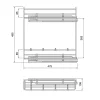 Emuca Porte-bouteilles extractible Suprastar avec fermeture amortie, module 150mm, acier, chromé