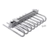 Emuca Porte-pantalons extractible, Droite, Peint en aluminium, Acier et Plastique.