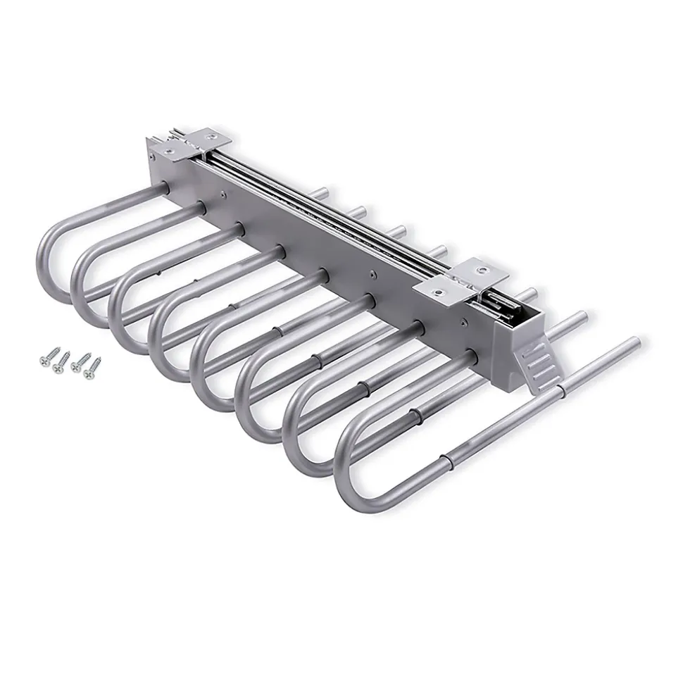 Emuca Porte-pantalons extractible, Gauche, Peint en aluminium, Acier et Plastique.