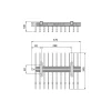 Emuca Porte-pantalons extractible, 11 tiges, guides d'extraction totale, Acier, Titane