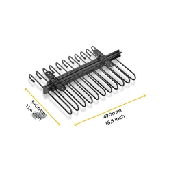Emuca Porte-pantalons extractible, 11 tiges, guides d'extraction totale, Acier, Titane