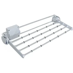 Emuca Porte-pantalons latéral extractible Self, Peint en aluminium, Acier et Plastique.