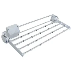 Emuca Porte-pantalons latéral extractible Self, Peint en aluminium, Acier et Plastique.