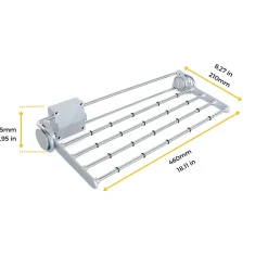 Emuca Porte-pantalons latéral extractible Self, Peint en aluminium, Acier et Plastique.