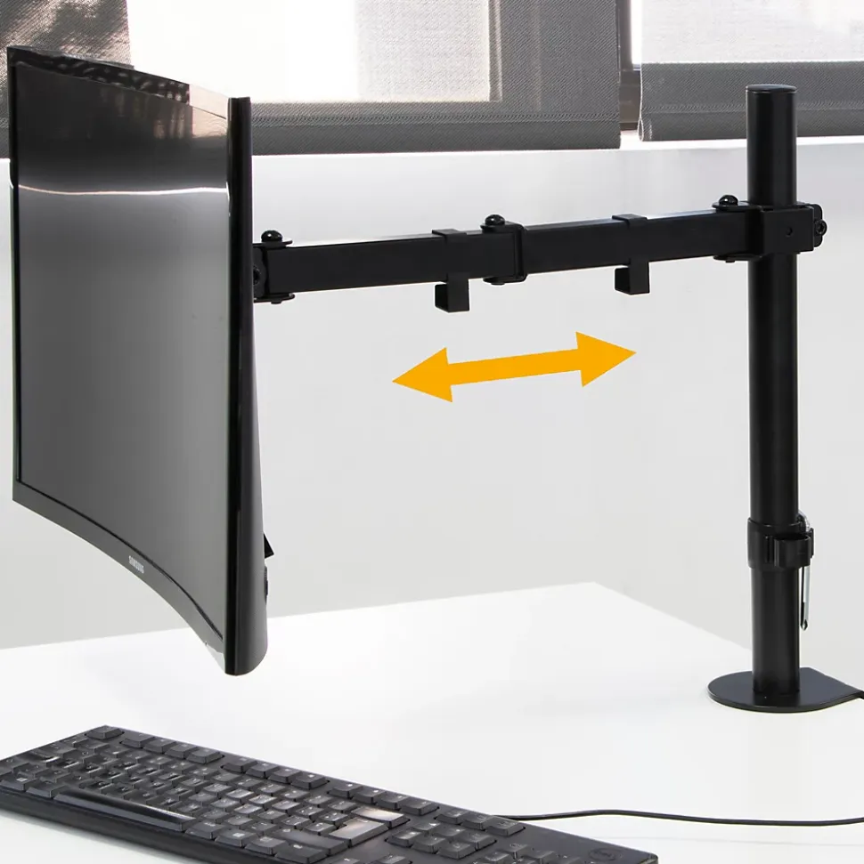 Emuca Support ecran inclinable et rotatif 360 acier noir