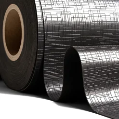 Emuca Tapis antidérapant pour tiroirs, Net, longueur 20m x 480mm, Plastique, Noir