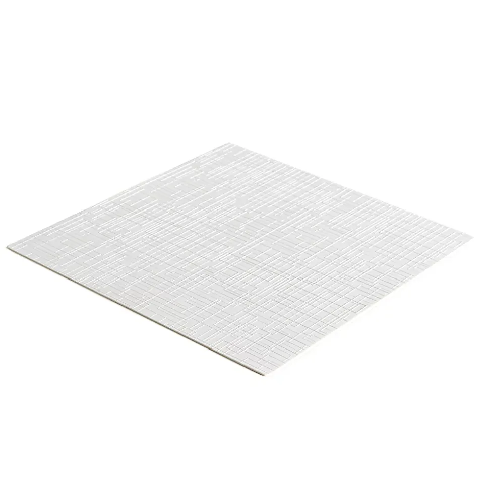 Emuca Tapis antidérapant pour tiroirs, Net, longueur 20m x 480mm, Plastique, Blanc