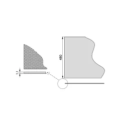 Emuca Tapis antidérapant pour tiroir, Minirhomb, longueur 20m x 480mm, plastique, Gris antracite