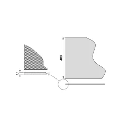 Emuca Tapis antidérapant pour tiroir, Minirhomb, longueur 20m x 480mm, plastique, Gris antracite