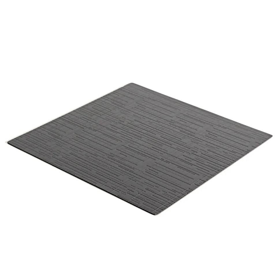 Emuca Tapis antidérapant pour tiroirs, Net, longueur 20m x 480mm, Plastique, Gris antracite