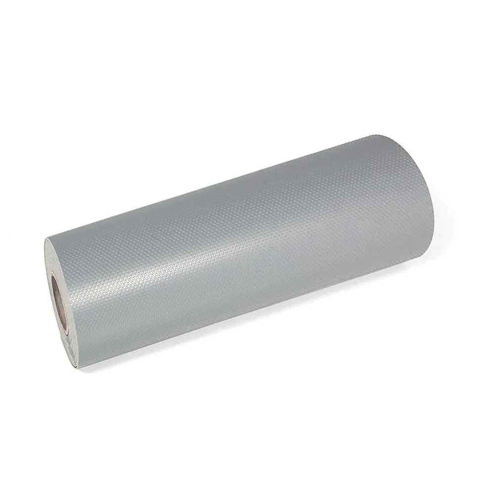 Emuca Tapis antidérapant pour tiroir, strié, longueur 20m x 480mm, plastique, gris