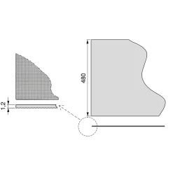 Emuca Tapis antidérapant pour tiroir, effet textile, longueur 20m x 480mm, plastique, blanc