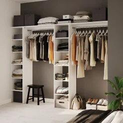 Ensemble 2 kits dressing coloris blanc Matai H. 200 x L. 260 x P. 45 cm