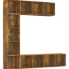 Ensemble bibliothèque/meuble TV 3 pcs Chêne fumé 180x30x180 cm vidaXL
